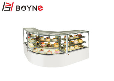 Counter Top Cake Display Fridge Fan Shaped Compartment  Constructed Interior LED Lighting