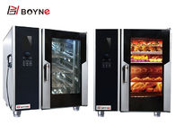 Stainless Steel 6 Trays Combi Oven With Boiler Electric LCD Version can storage 88 88 menus
