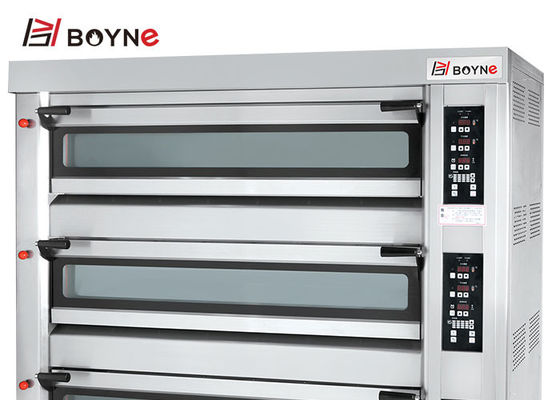 SS Commercial Bakery Kitchen Equipment Three Layer Gas Oven