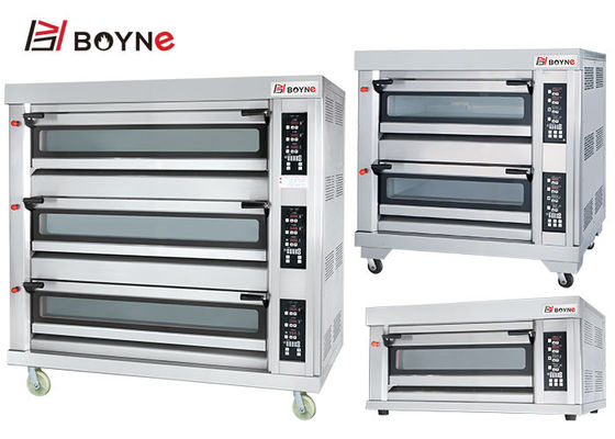 SS Commercial Bakery Kitchen Equipment Three Layer Gas Oven