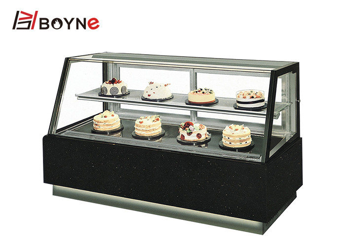 Beveled Two Layers Japanese Style Cake Freezer Display for Bakery for put cake inside